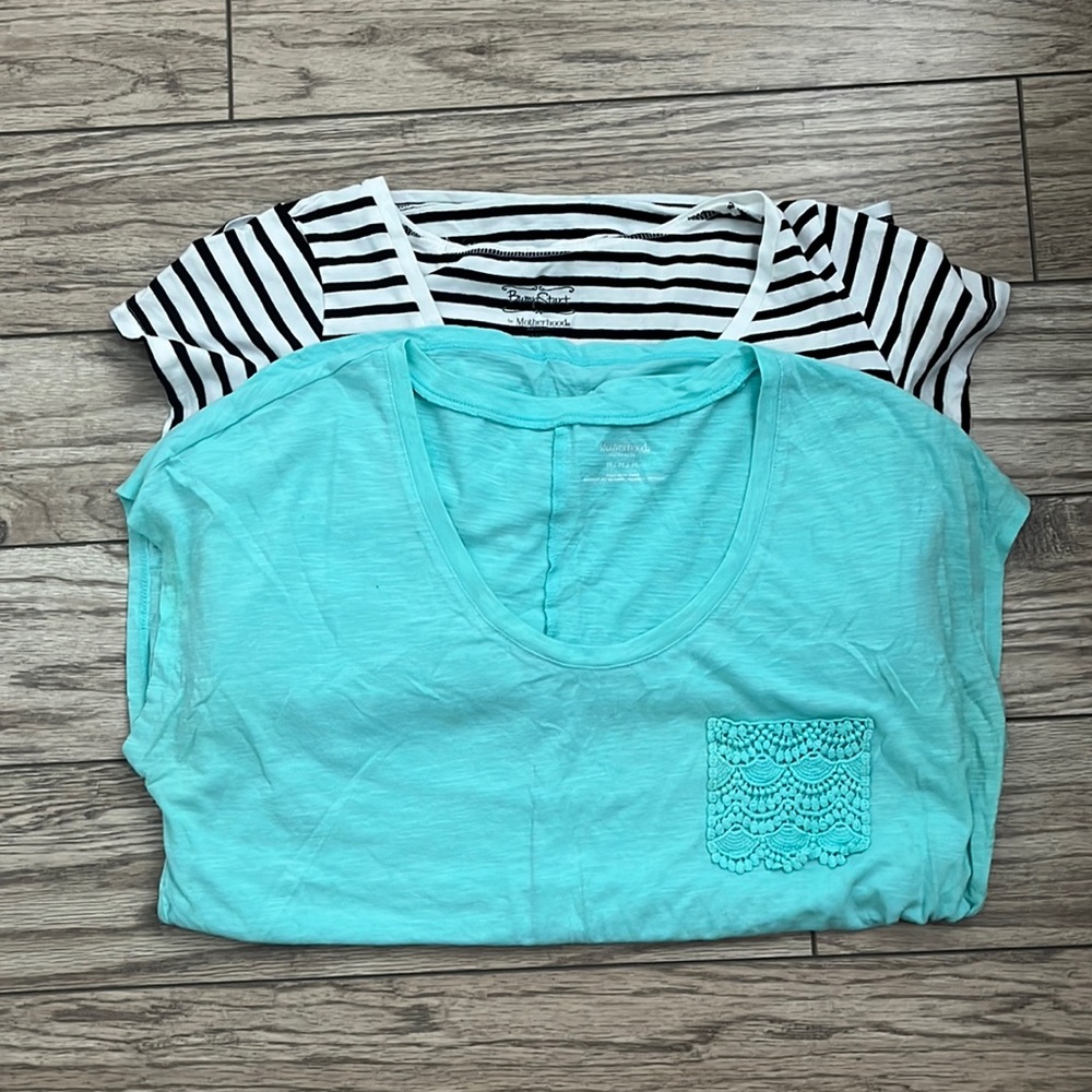 2 motherhood maternity t shirts
